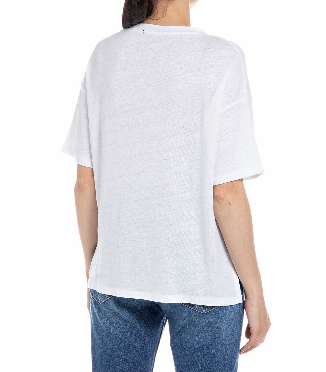 Essential ストレッチリネンジャージーTシャツ 詳細画像 ホワイト 2